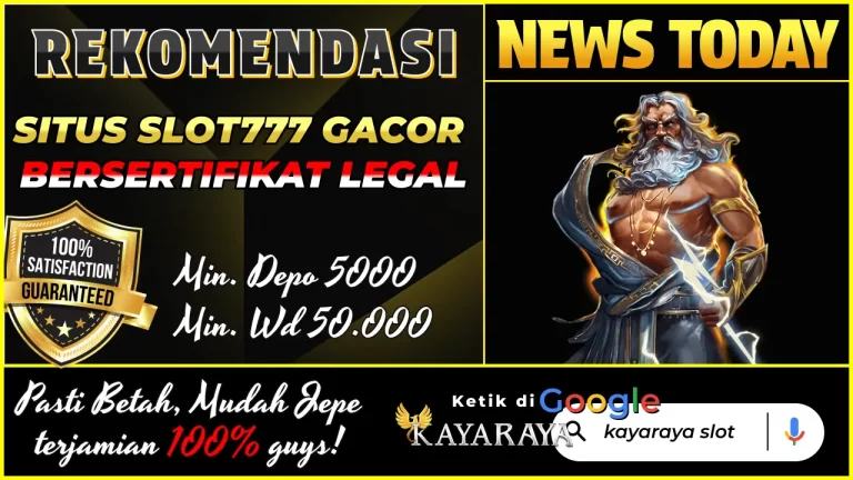 situs slot777 bersertifikat legal